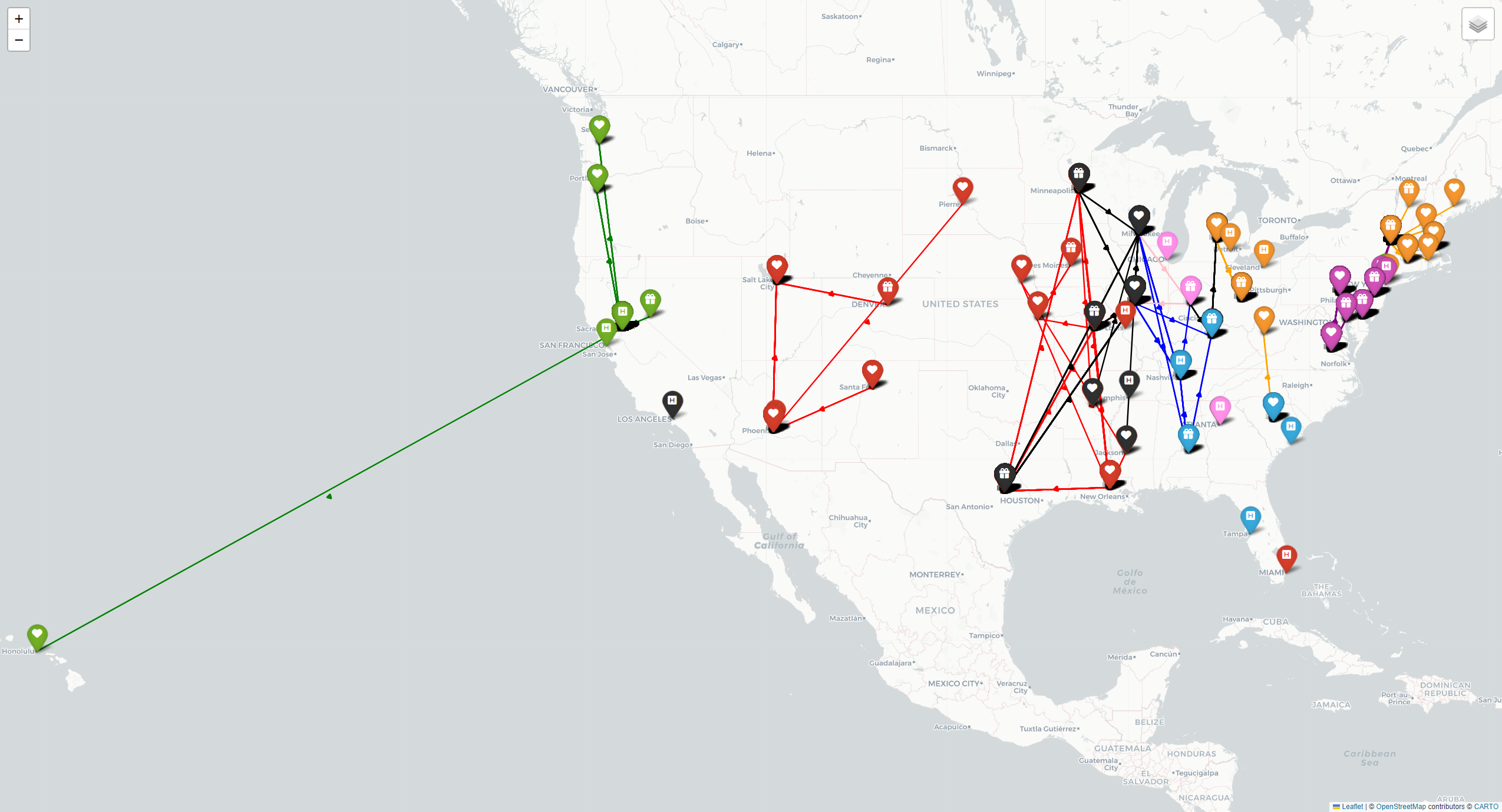 Mapping of Optimized Network